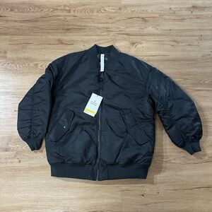 Lululemon Oversized Down Bomber Jacket Black LW4CMOS S NWT